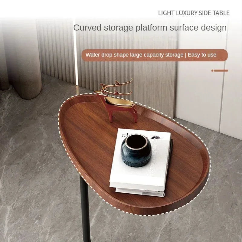 Coffee Table 62cm Side Cabinet Carbon Steel Frame Bedside Table – White