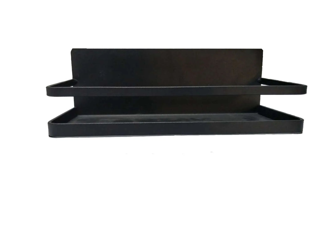 Magnetic Refrigerator Spice Rack Single Tier Metal Storage Shelf Kitchen Organizer – Black