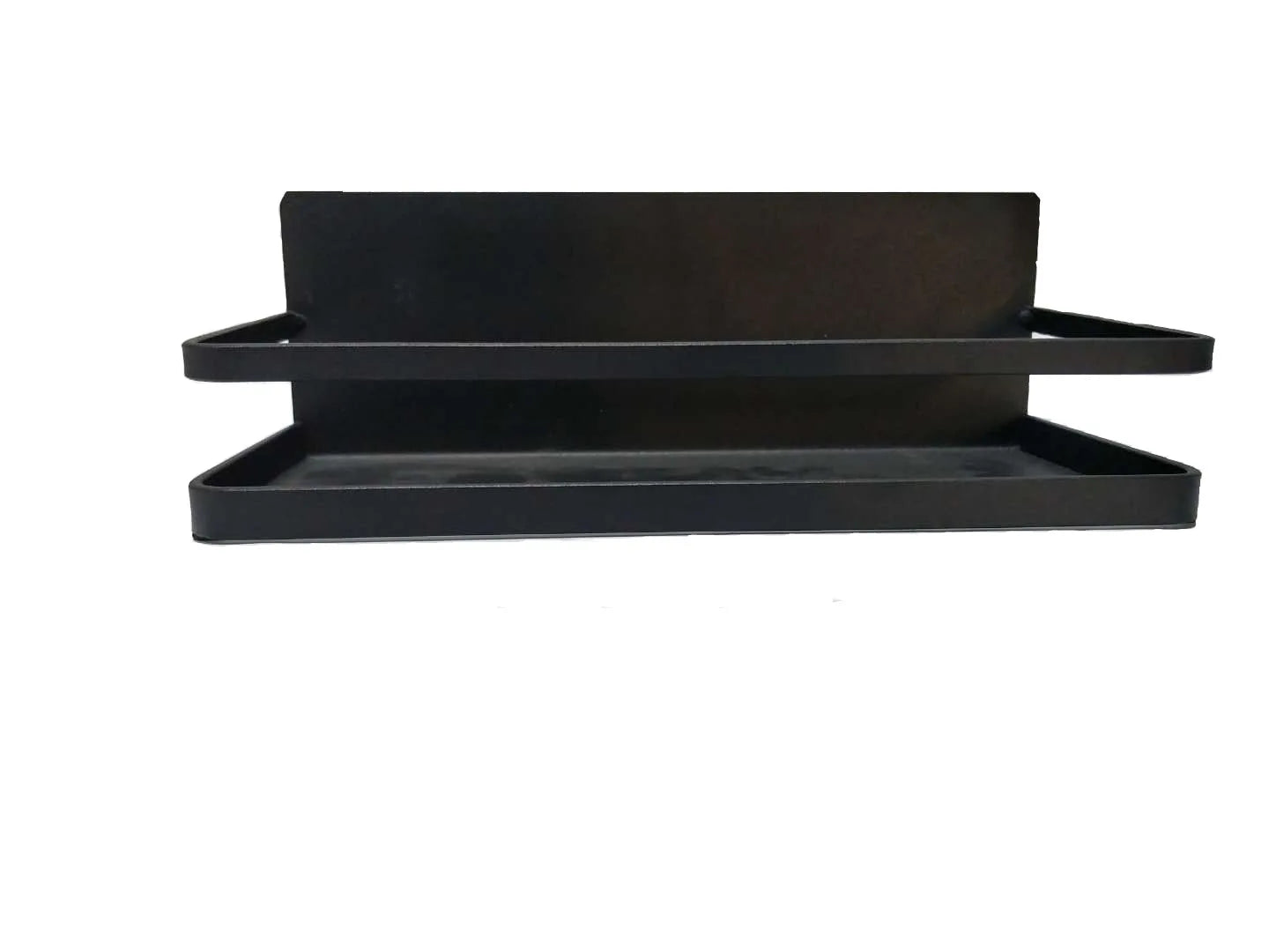 Magnetic Refrigerator Spice Rack Single Tier Metal Storage Shelf Kitchen Organizer – Black