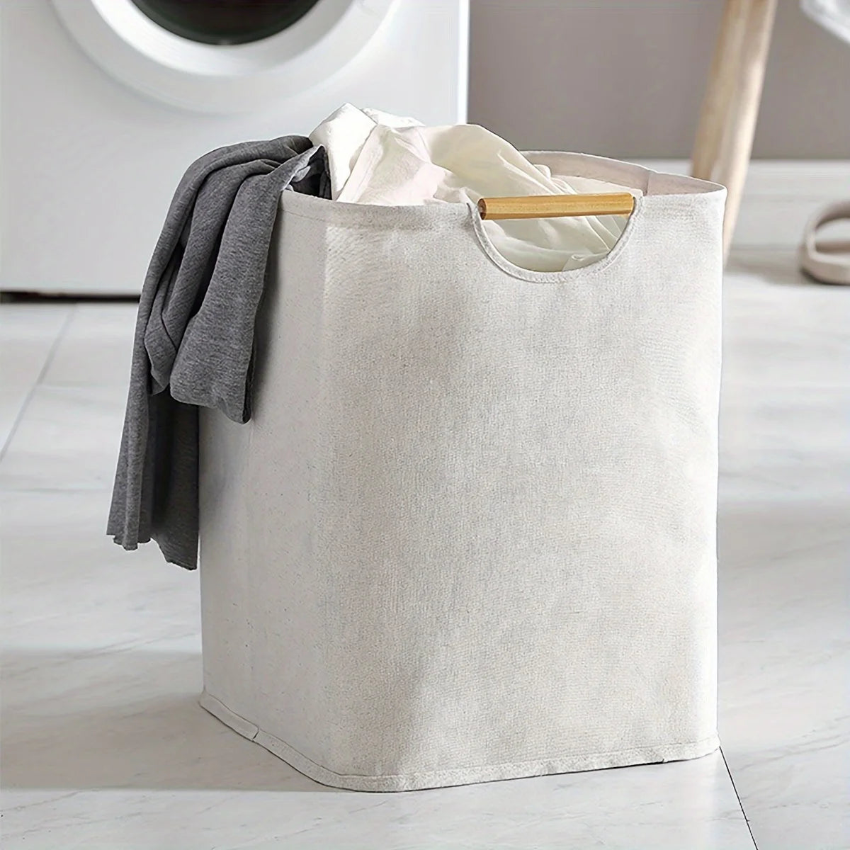 Extra Large Laundry Hamper 80L Foldable Dirty Clothes Basket With Handles - Pink