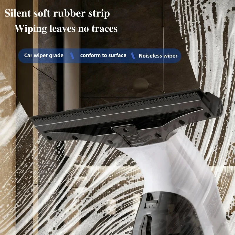Window Cleaner 2200mAh Cordless Glass Vacuum Wiper with Spray Bottle and Water Tank