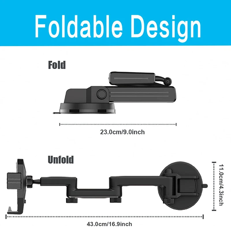 Phone Holder 1PCS Adjustable Suction Cup Dashboard Mount Flexible Viewing Bracket