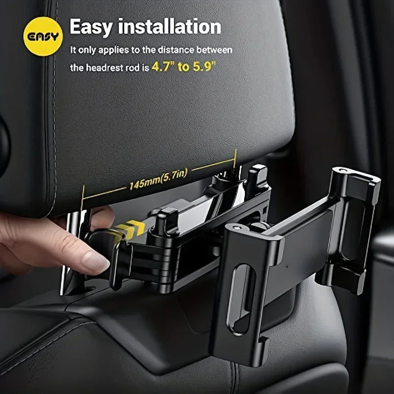 Phone Tablet Holder Telescopic Rotating Headrest Mount Adjustable Back Seat Viewing Stand - Red