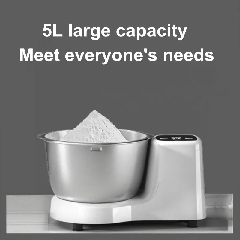 Stand Mixer 500W 5L Stainless Steel Dough Kneader Kitchen Mixer - White