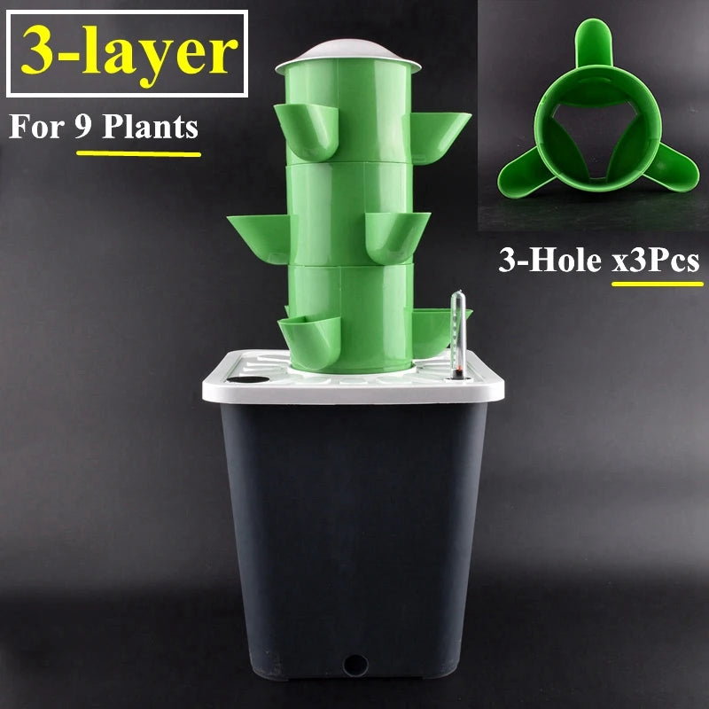 Hydroponic Growing System 3 Tier Vertical Vegetable Planter Tower