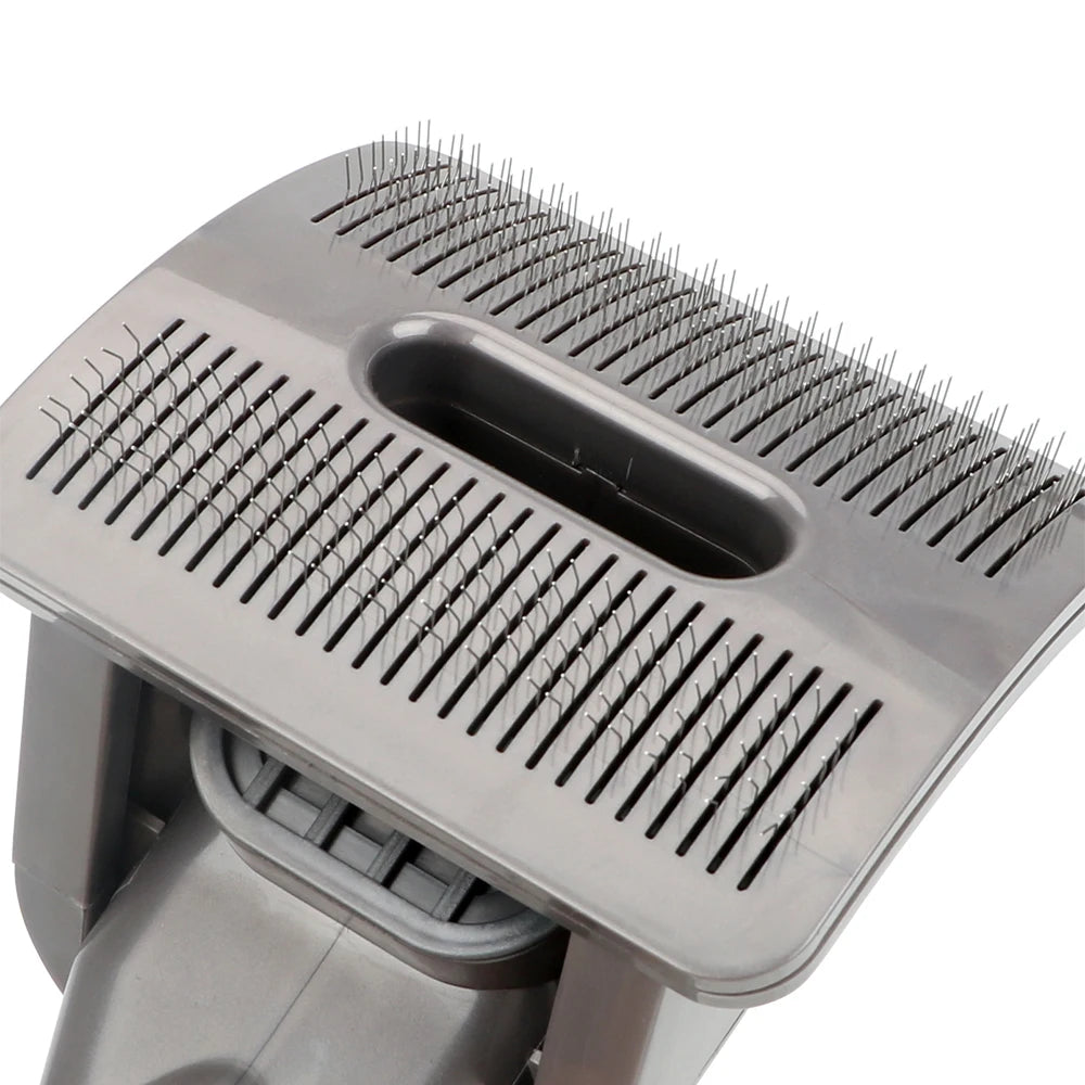 Pet Grooming Brush Vacuum Attachment Self Cleaning Undercoat Comb Loose Fur Removal Tool