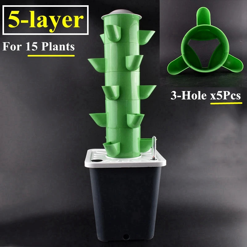 Hydroponic Growing System 5 Tier Vertical Vegetable Planter Tower