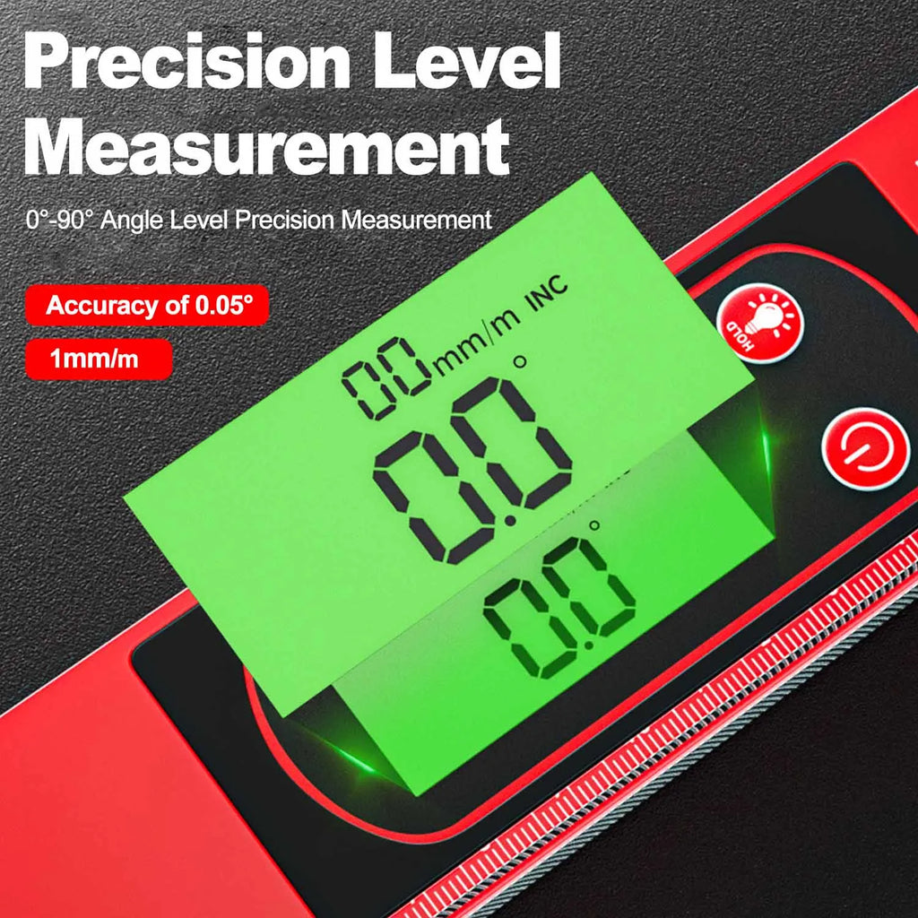 Digital Display Angle Level Ruler Aluminum Alloy Electronic Inclinometer 30 cm