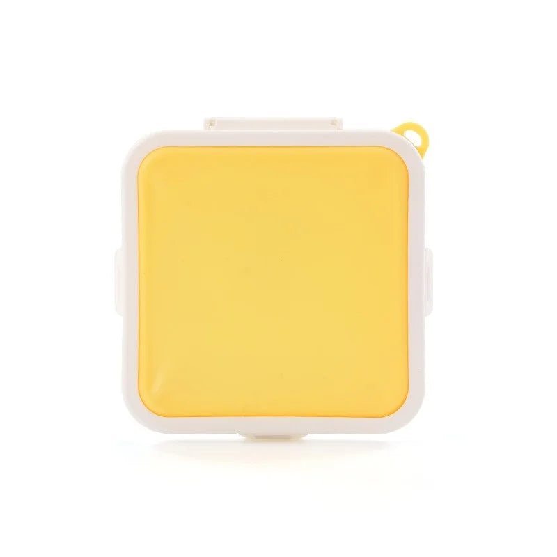 New Sandwich Toast Storage Box Silicone Portable Food Bento Containers Reusable Fresh Keeping Lunch Boxes Microwave Dinnerware