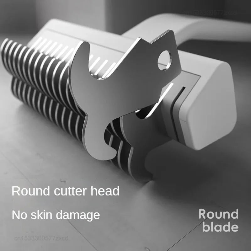 Pet Grooming Comb Detangling Brush for Long Hair Cats and Dogs - White