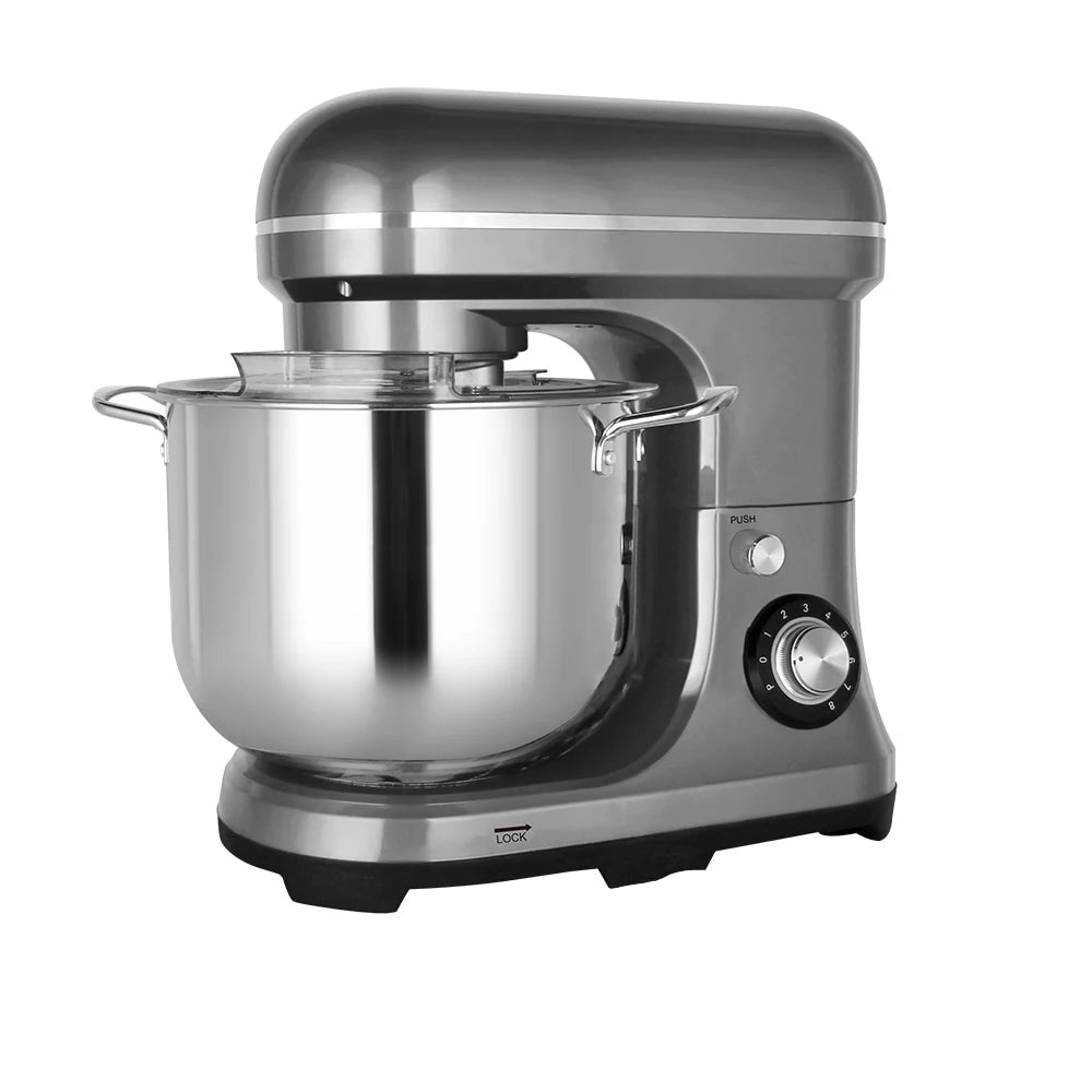 Stand Mixer 11L 2000W Planetary Dough Mixer 8 Speed Stainless Steel Bowl - Grey