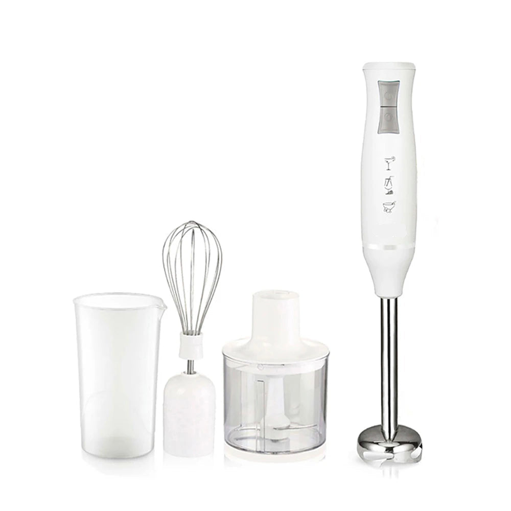 Stick Blender 3 in 1 Food Mixer 500mL Chopping Bowl Turbo Control – White