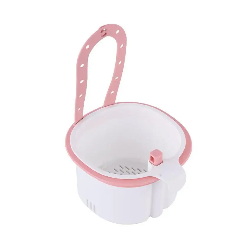 Hanging Sink Draining Basket Food Waste Filter Residue Strainer Detachable - Pink