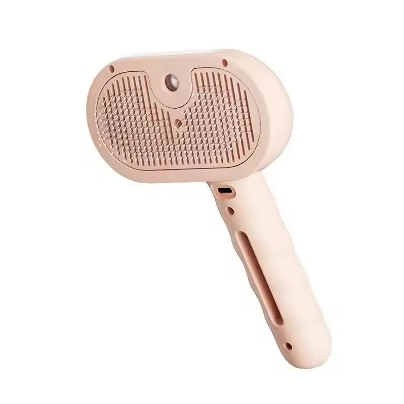 Pet Grooming Brush 3 In 1 Spray Massage Hair Removal Comb Electric Fur Care Tool - Pink