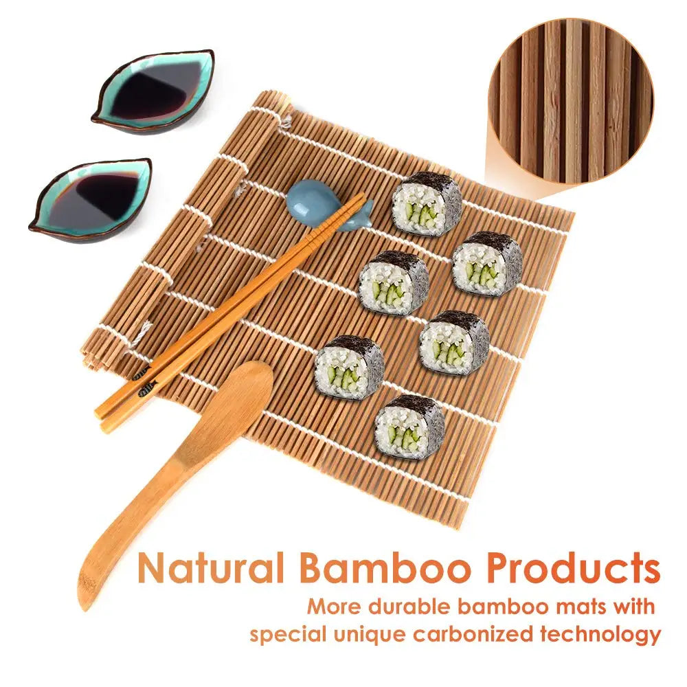 20-in-1 Sushi Making Kit with Bamboo Mats, Roller, Rice Mold and Complete Accessories