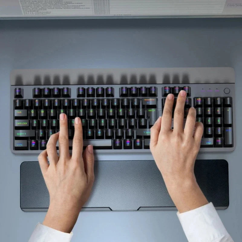 Ergonomic Keyboard Wrist Rest with Hidden Storage Compartment Memory Foam Wrist Support for Office and Gaming – Pink