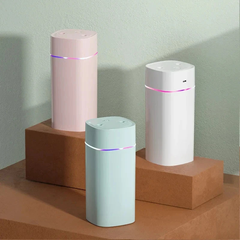Dual Nozzle Humidifier 600 mL USB Quiet Mist Desk Humidifier - Light Green
