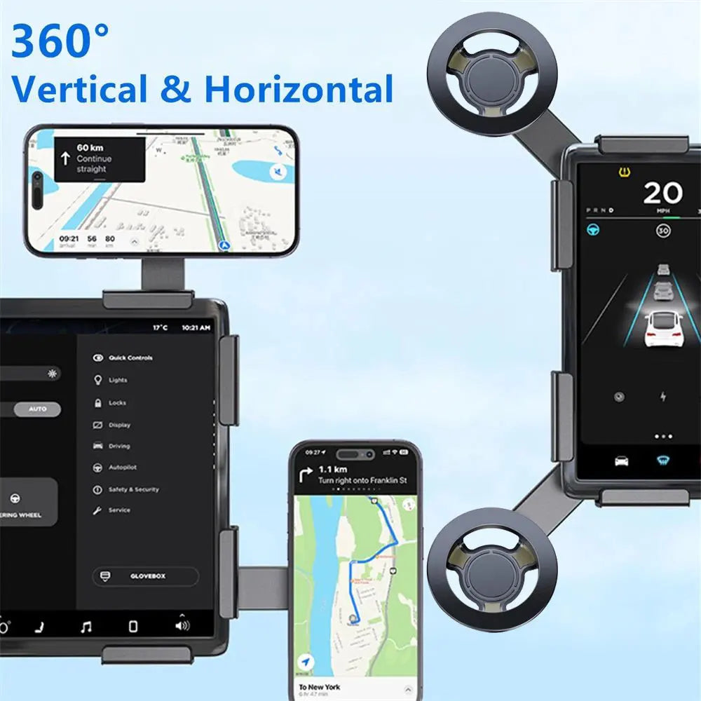 Phone Holder 15W Wireless Charging Air Cooled Adjustable Dashboard Screen Mount – Air Cooled LED