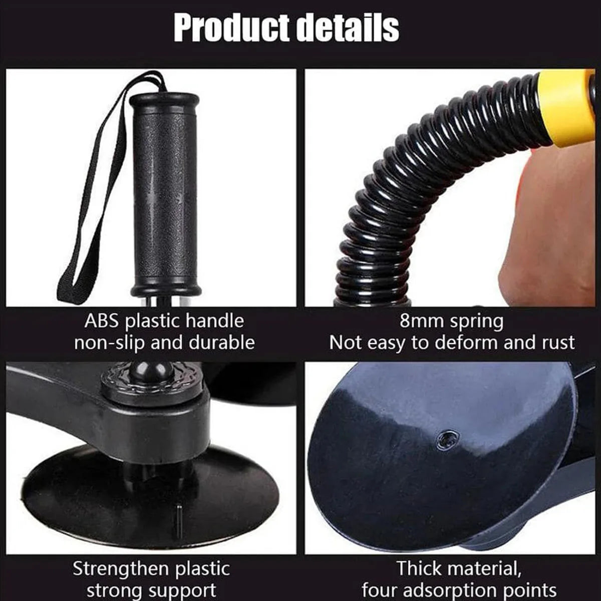 Hand Grip Exerciser Portable Spring Wrist and Forearm Strength Trainer with Suction Base - 35-40Lbs