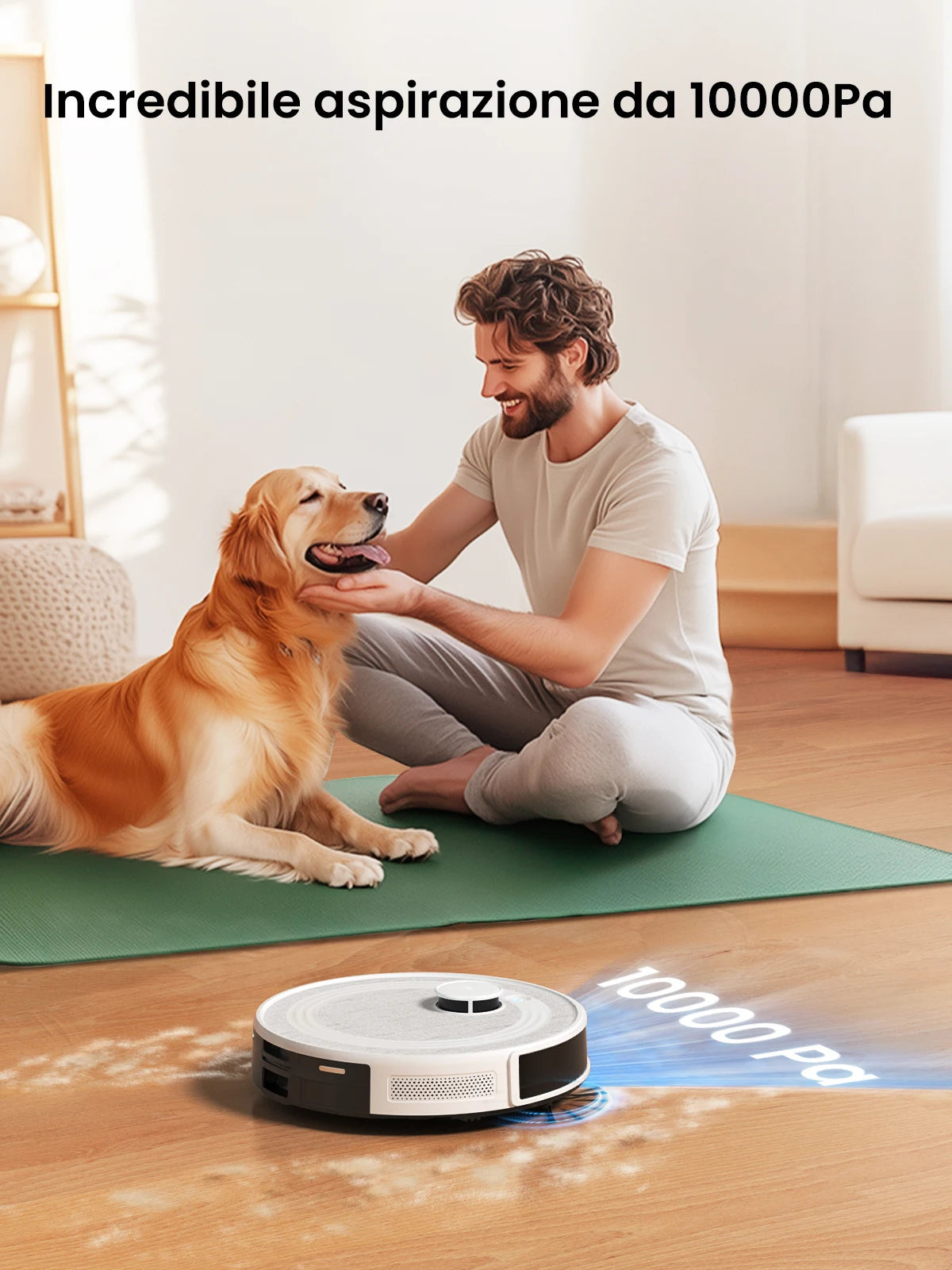 Robot Vacuum Cleaner 6000Pa LiDAR Navigation Self-Emptying Vacuum Mop with 2.7L Dust Station WiFi App Control Alexa