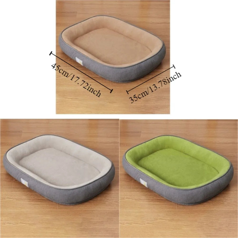 Pet Cushion Raised Thickened Pet Bed Removable Washable Warm Sleeping Pad for Dogs and Cats – Grey