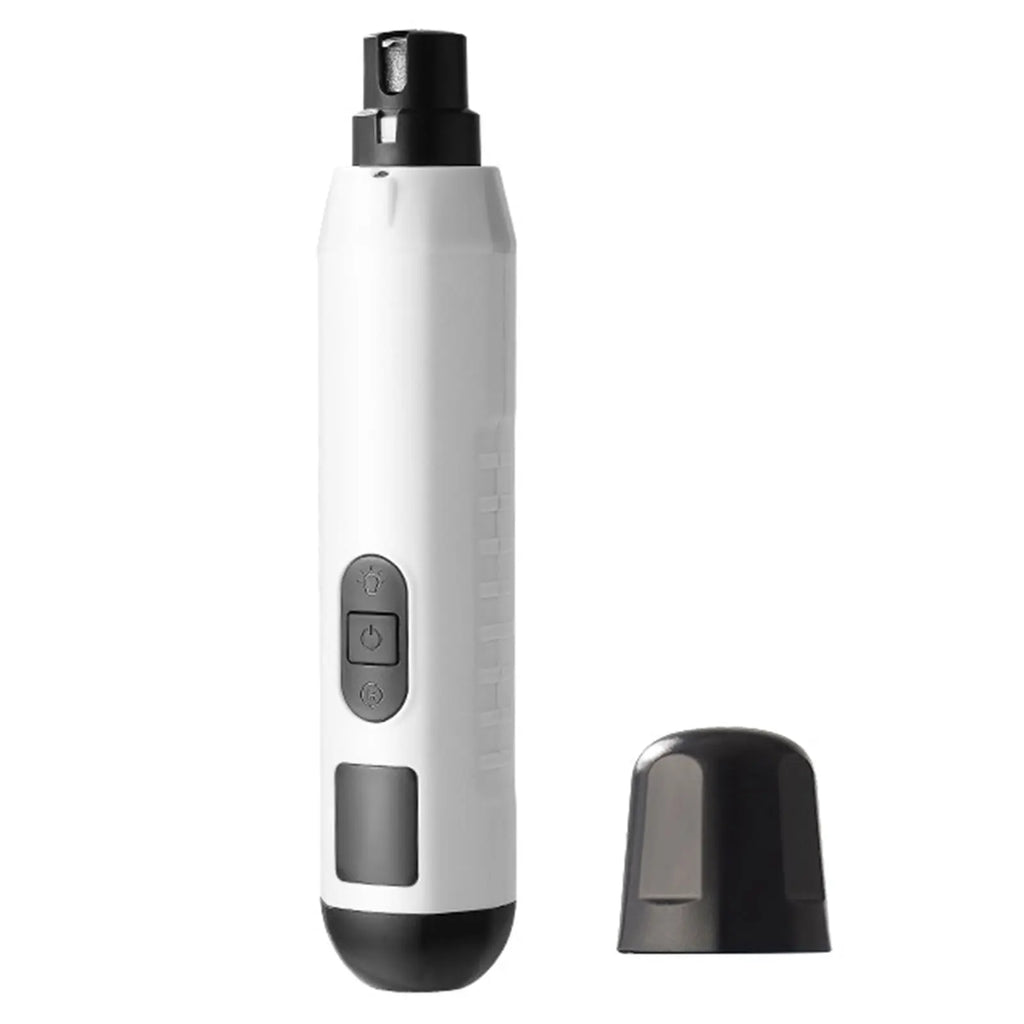 Pet Nail Trimmer 5 Speed Rechargeable LED Quiet Nail Care Tool for Dogs and Cats - White
