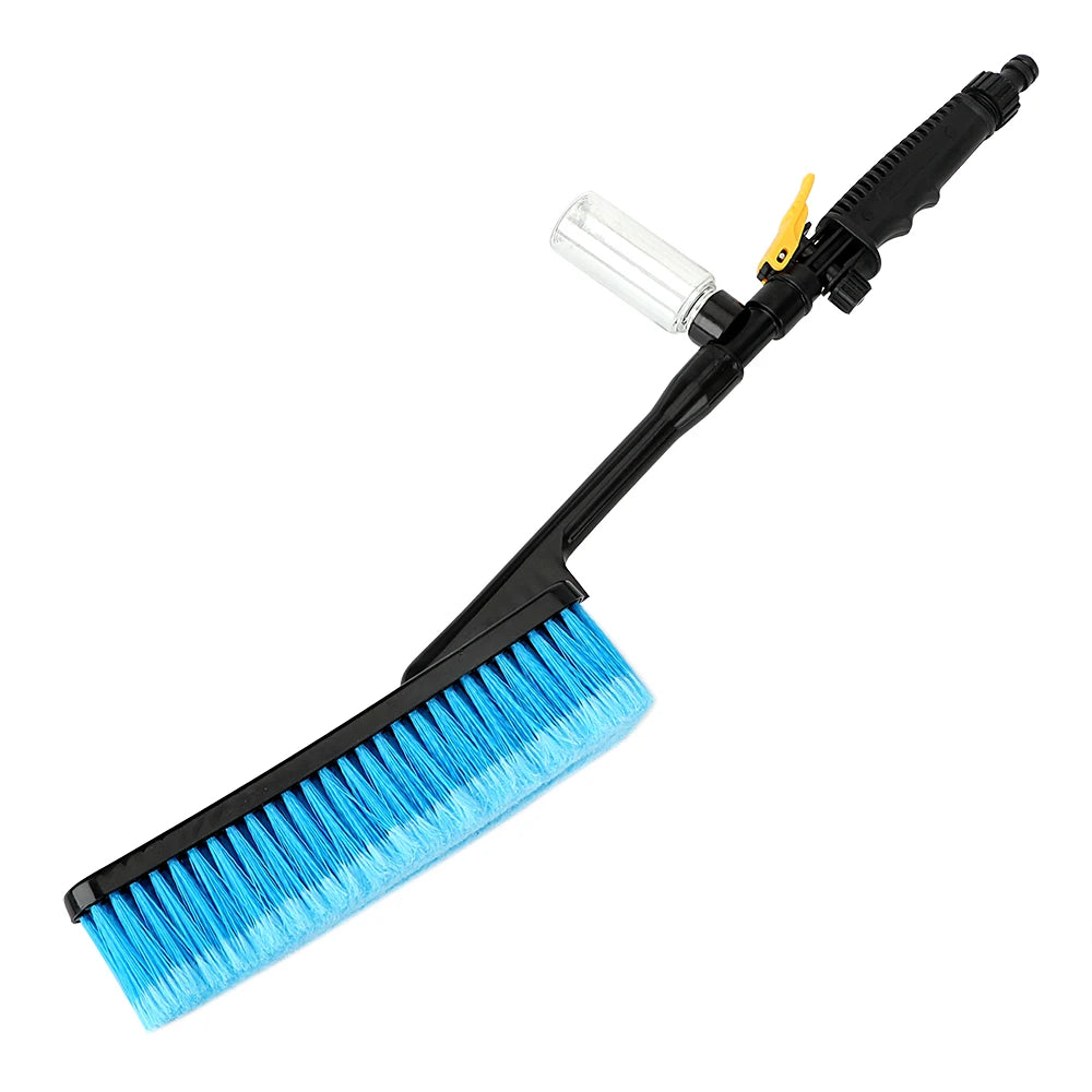 Car Wash Brush 37cm Long Handle Water Flow Switch Foam Bottle Cleaning Tool