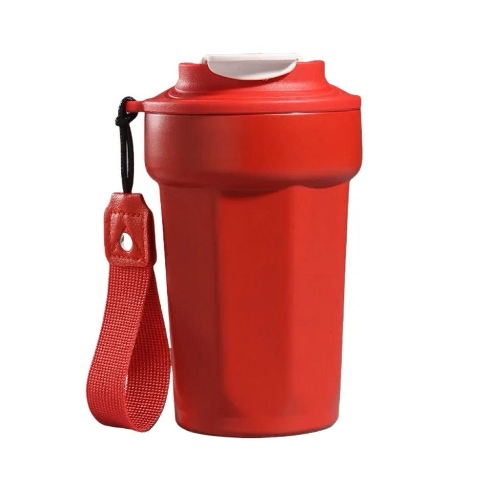 Stainless Steel Vacuum Insulated Coffee Tumbler with Lid Portable Thermal Travel Mug – Red