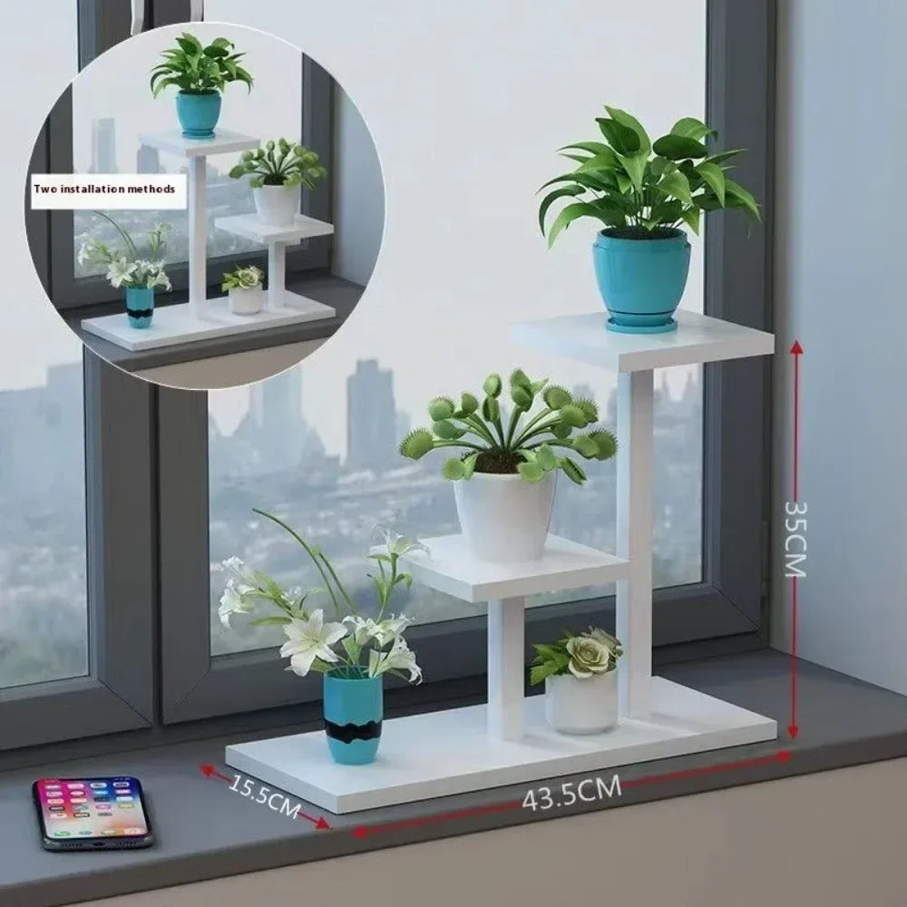 Plant Stand 5 Tier Floor Standing Flower Pot Display Rack Steel Frame Storage Shelf
