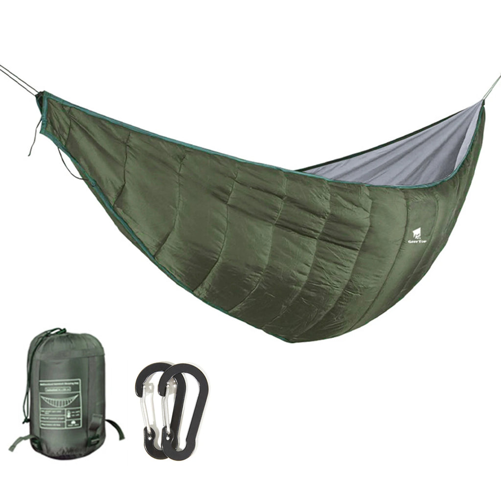 Portable Hammock Underquilt Winter Cold Weather Warm Under Quilt for Camping Hiking - Army Green