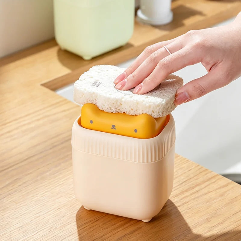 Soap Dispenser 12.5cm Cat-Shaped Press Type - Yellow