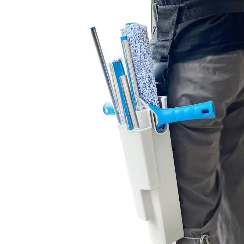 Window Cleaning Holster Belt Holder for Squeegee Washer Cleaning Tools White