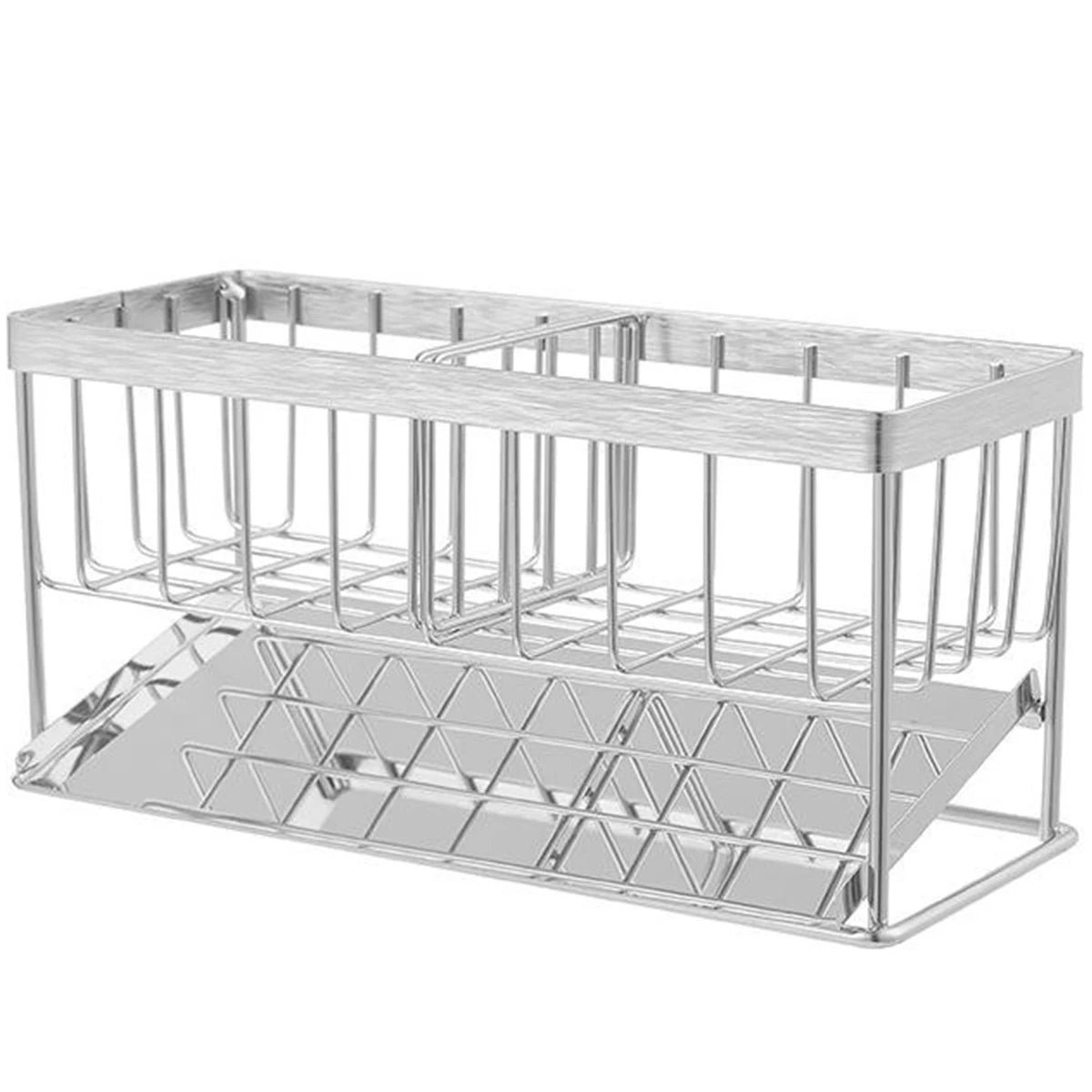 Sink Sponge Holder 21cm 304 Stainless Steel Drain Tray Kitchen Counter Organiser