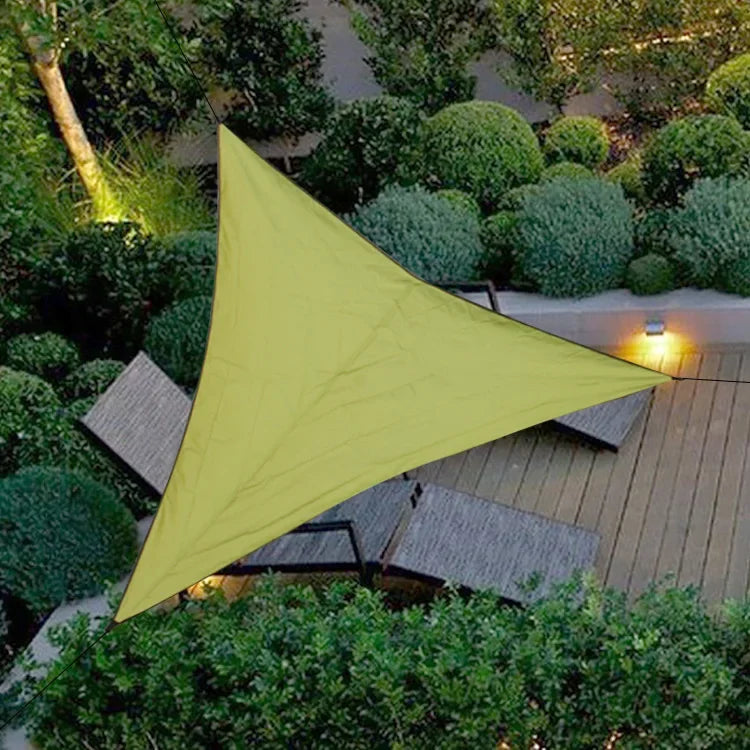 Sun Shade Sail 3x3x3m Triangle Waterproof Canopy for Outdoor Camping - Green