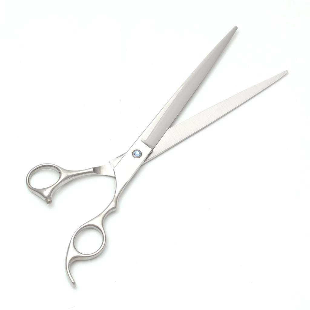 Pet Grooming Scissors 24.2cm Stainless Steel Straight Hair Cutting Shears 62HRC
