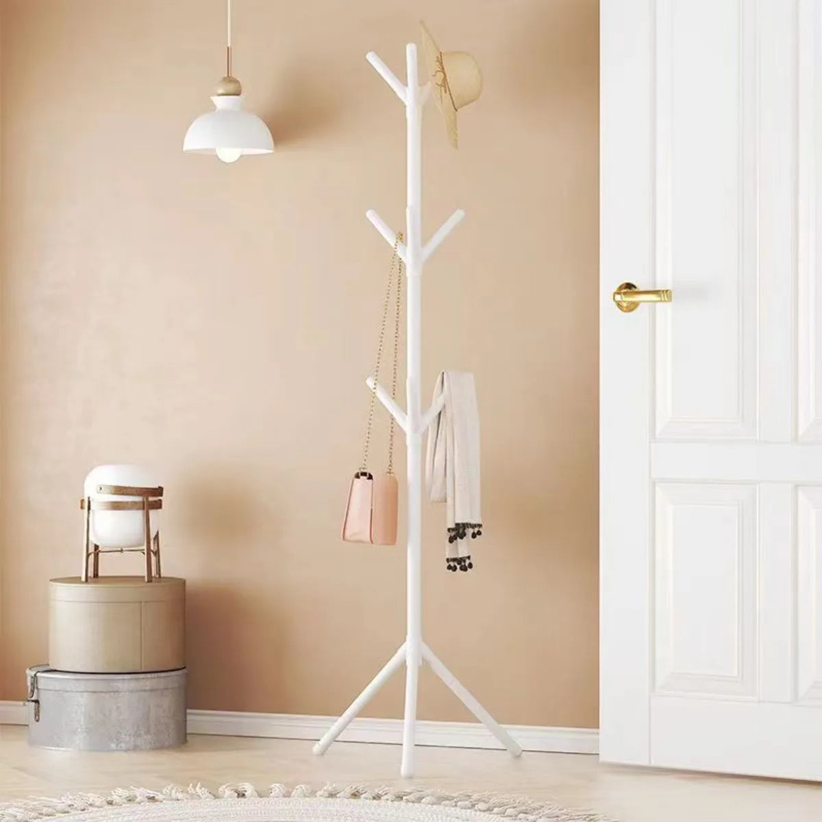 Coat Rack Stand 170 cm Floor Standing Tree Branch Hat and Clothes Hanger - Black