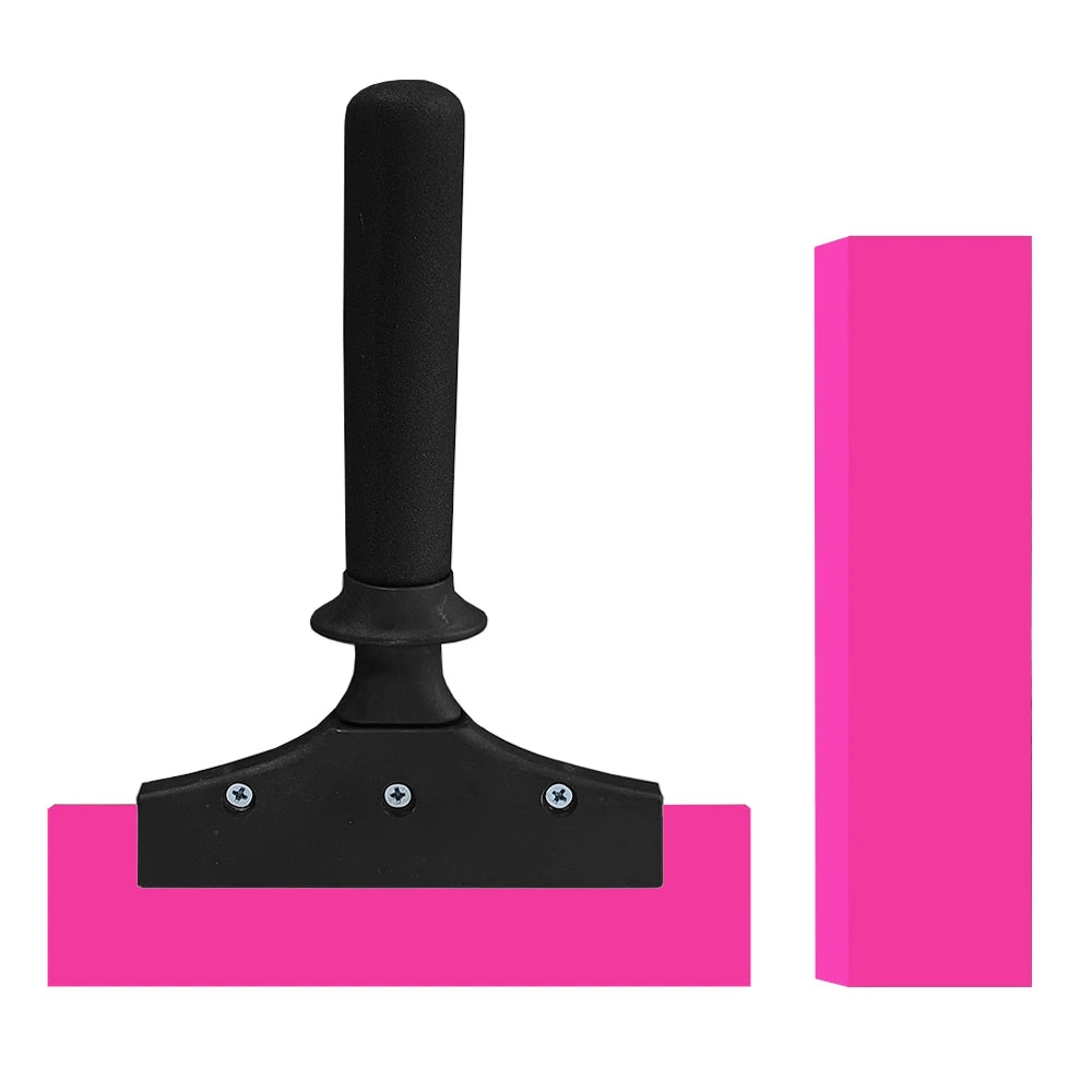 Portable Heavy Duty Window Cleaning Squeegee Nylon Handle 8 Inch Rubber Blade Water Scraper Tool