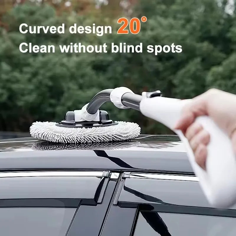 Car Wash Mop Brush with Retractable Bendable Handle 59–110cm Soft Chenille Cleaning Head - 1 Pc Brush