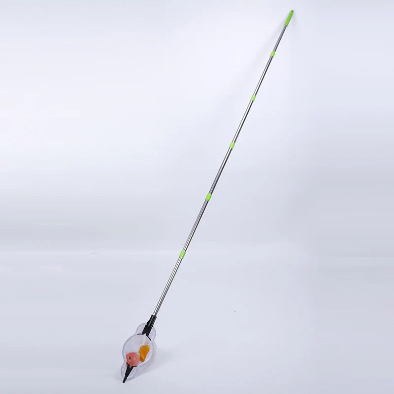 Fruit Picker Tool Telescopic Garden Picker with Metal Head Multi Section Pole - 2.4m