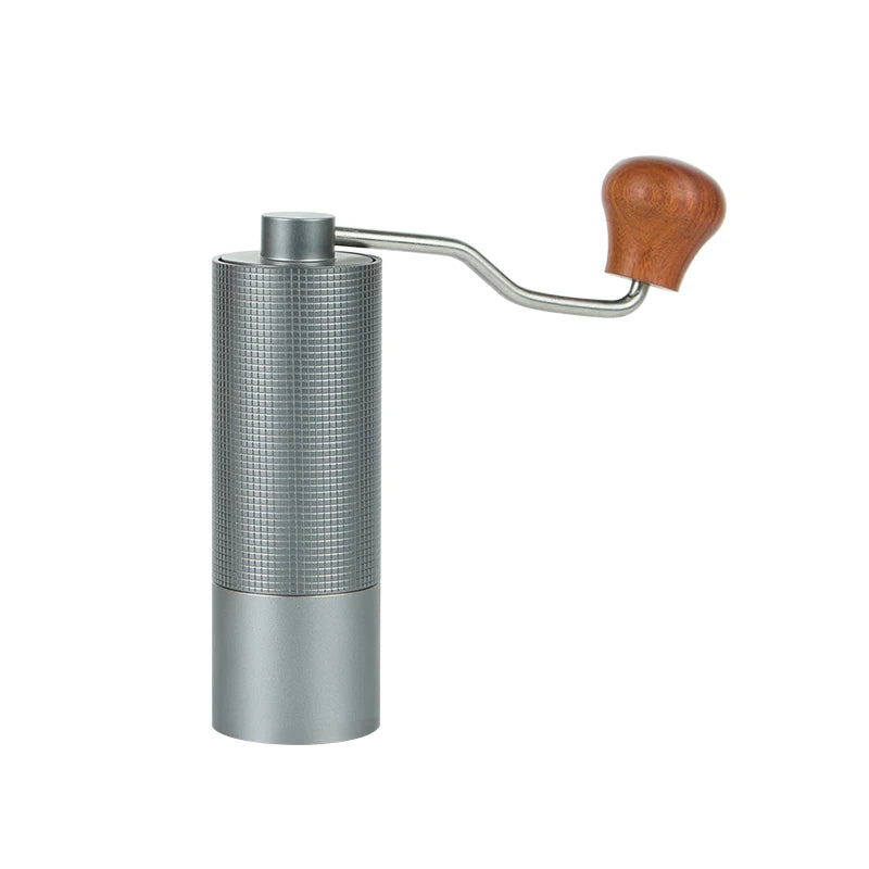 Manual Coffee Grinder Portable Burr Grinder 20g Capacity All Metal Body Adjustable Hand Grinder - Silver
