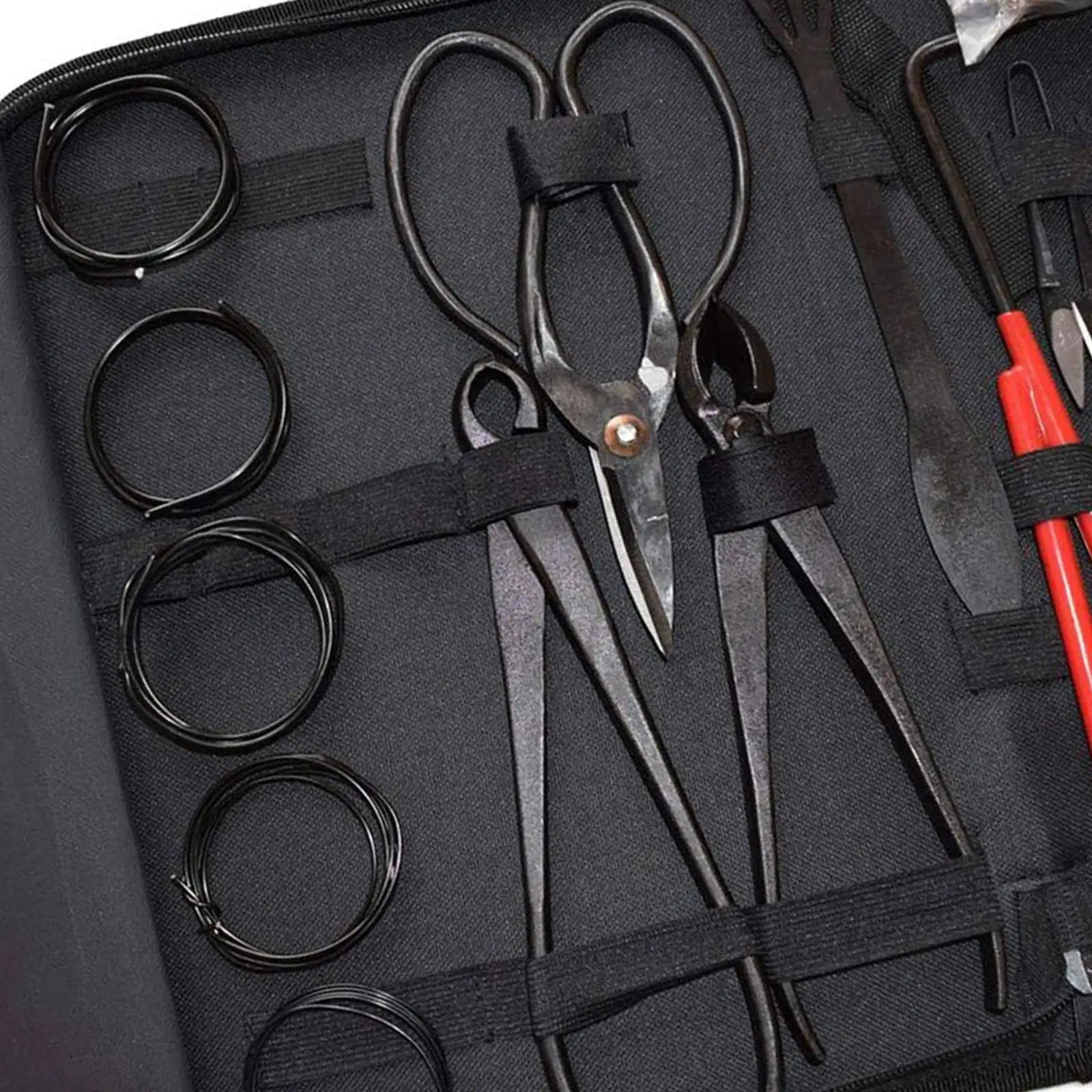 Bonsai Pruning Tool Set Heavy Duty 16 Piece Stainless Steel Gardening Shears Kit with Storage Case