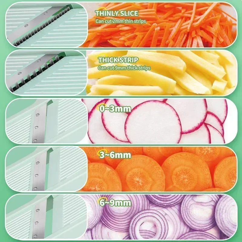 Multi-Function Vegetable Slicer Adjustable Manual Fruit Grater Potato Shredder Kitchen Tool