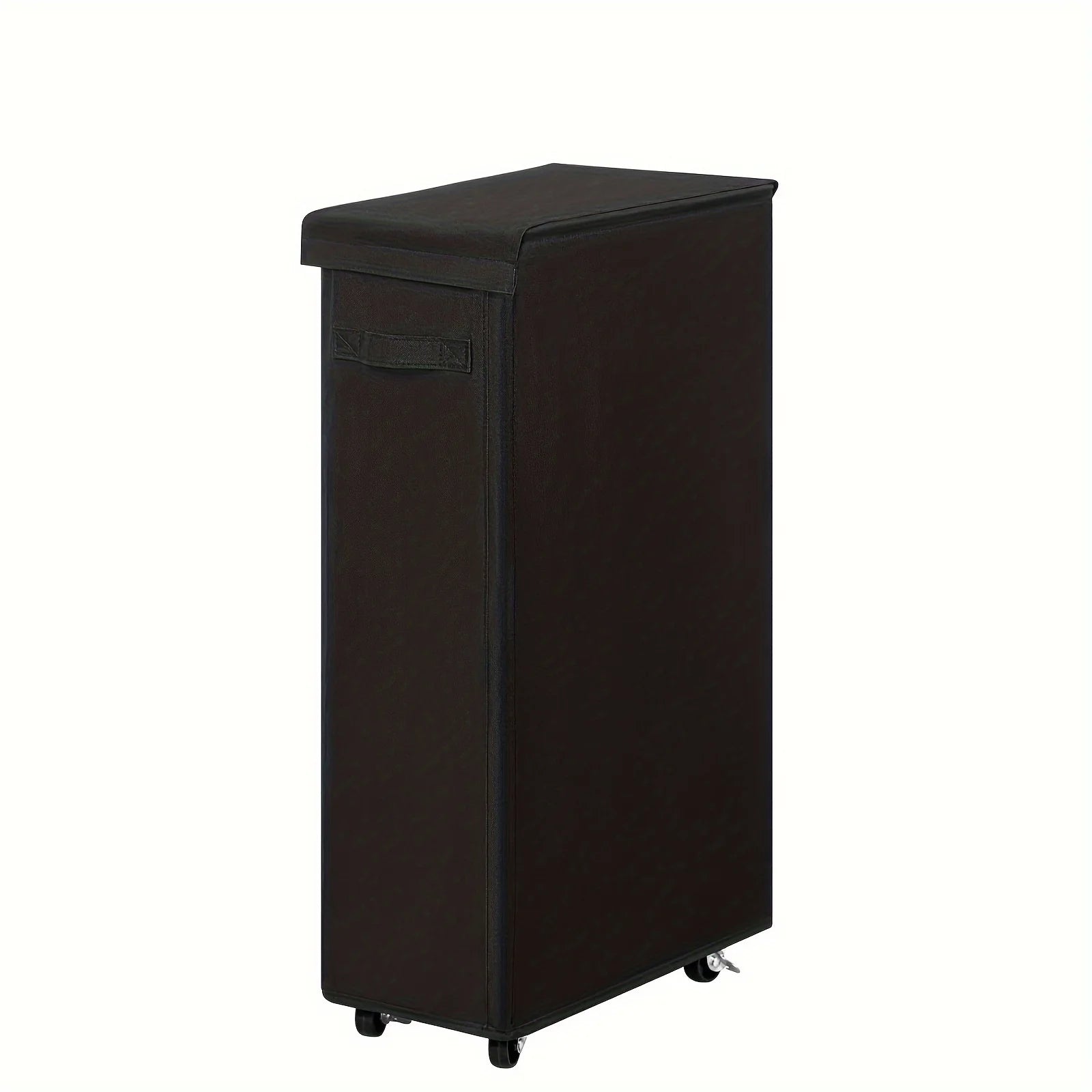 Laundry Basket 1PC Wheeled Oxford Hamper with Lid Handles Portable Storage - Black