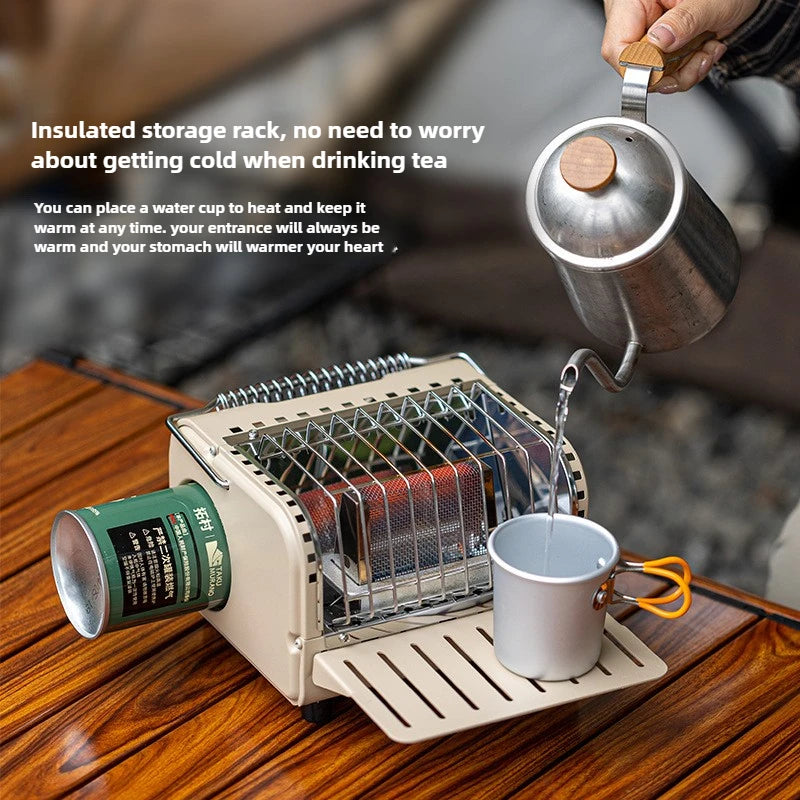 Camping Gas Stove Portable Outdoor Burner Cooking Stove - Khaki