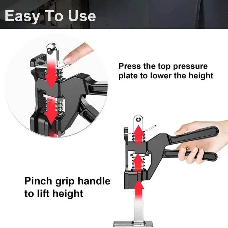 2PCS Hand Lifting Tool Labor Saving Arm Jack Door Panel Cabinet Board Drywall Tile Height Adjuster