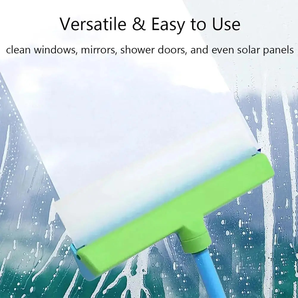 Car Wash Brush 12 Inch Microfiber Mop 2 In 1 Cleaning Tool for Glass Paint Home Blue and White