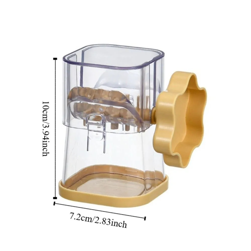 Manual Nut Grinder Portable Hand Crank Walnut Chopper Kitchen Food Crusher – Yellow