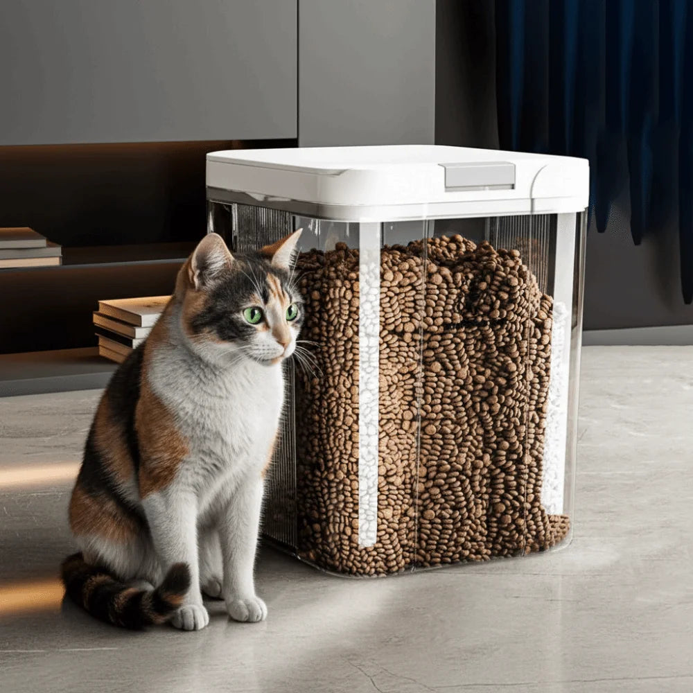 Pet Food Storage Container 5L Airtight Moisture Resistant Dry Food Bin Flip Lid