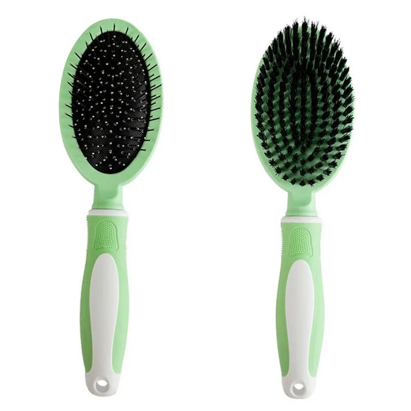 Pet Grooming Comb Double Sided Stainless Steel Deshedding Brush Coat Care Tool for Dogs and Cats