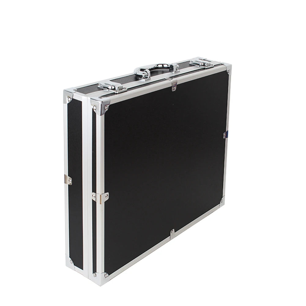 Portable Aluminum Tool Storage Case Hard Equipment Organizer Suitcase - White